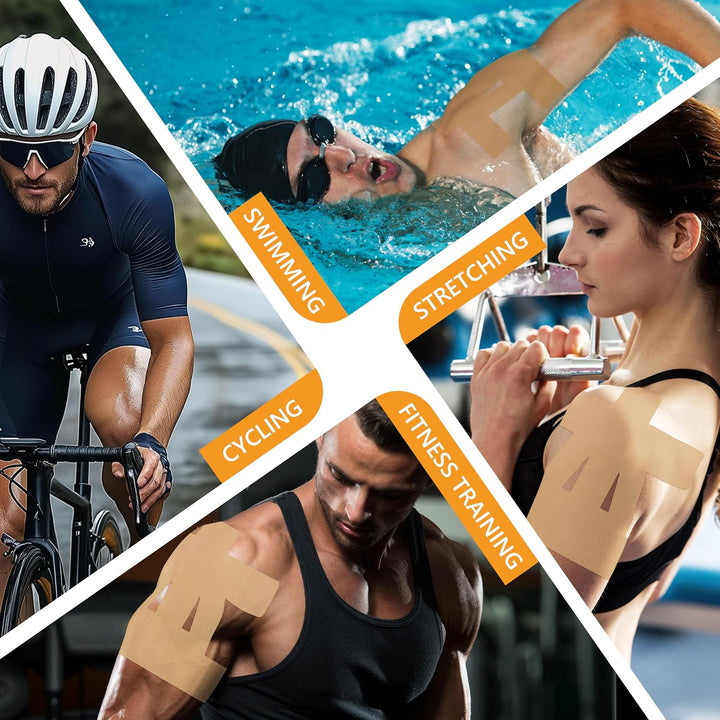 Precut Kinesiology Tape for Shoulder – 15 PCS Shoulder Tape for Pain Relief & Support