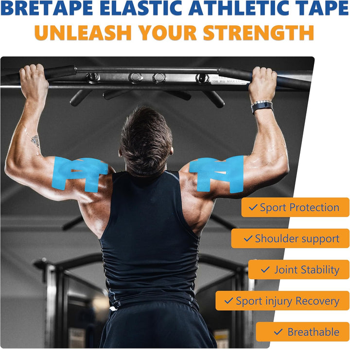 Precut Kinesiology Tape for Shoulder – 15 PCS Shoulder Tape for Pain Relief & Support