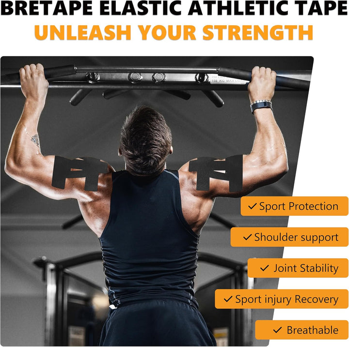 Precut Kinesiology Tape for Shoulder – 15 PCS Shoulder Tape for Pain Relief & Support