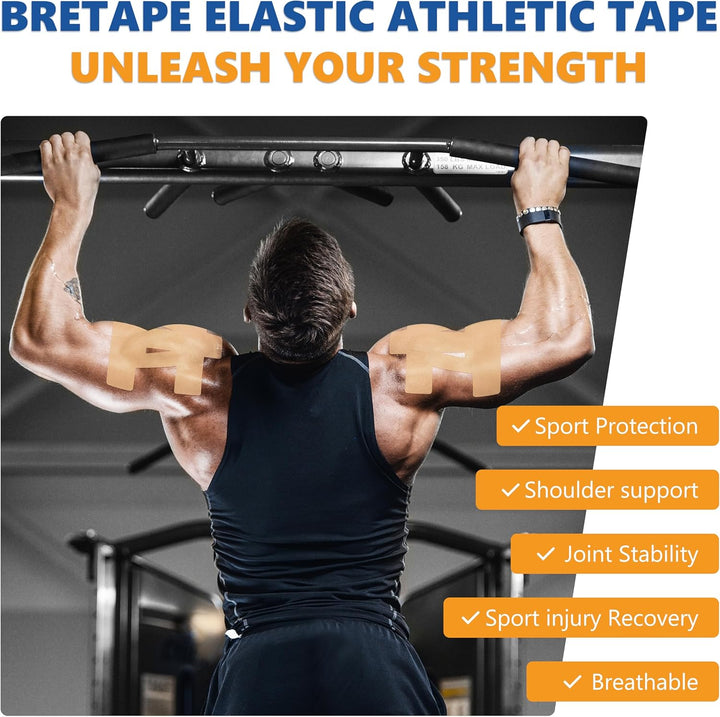 Precut Kinesiology Tape for Shoulder – 15 PCS Shoulder Tape for Pain Relief & Support