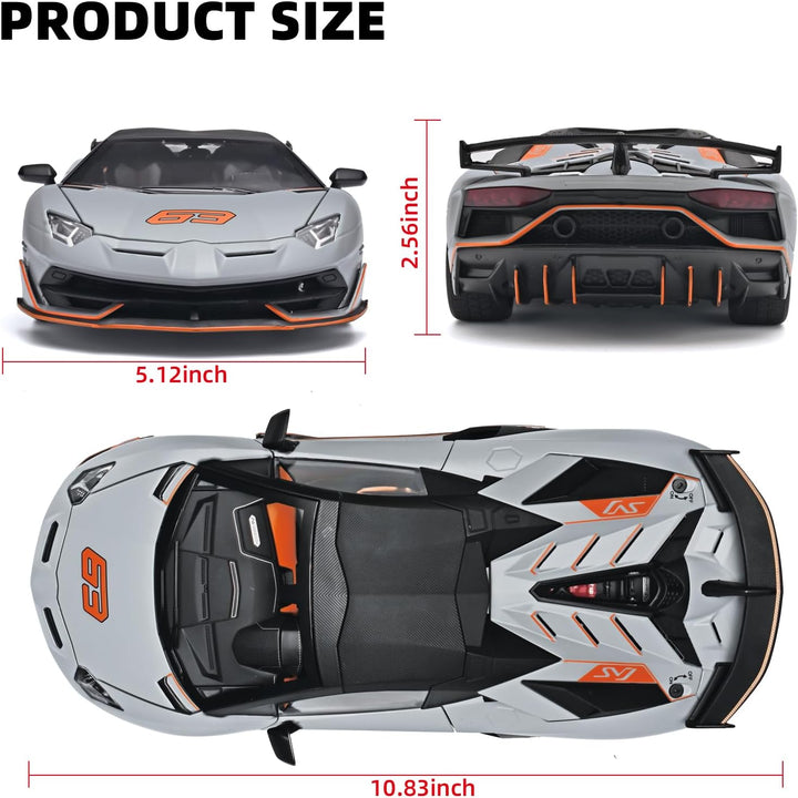Lamborghini Evontado SVJ 1:18 Alloy Car Model, Cool Kids Toy Car, Multi-functional Collectible Car Model