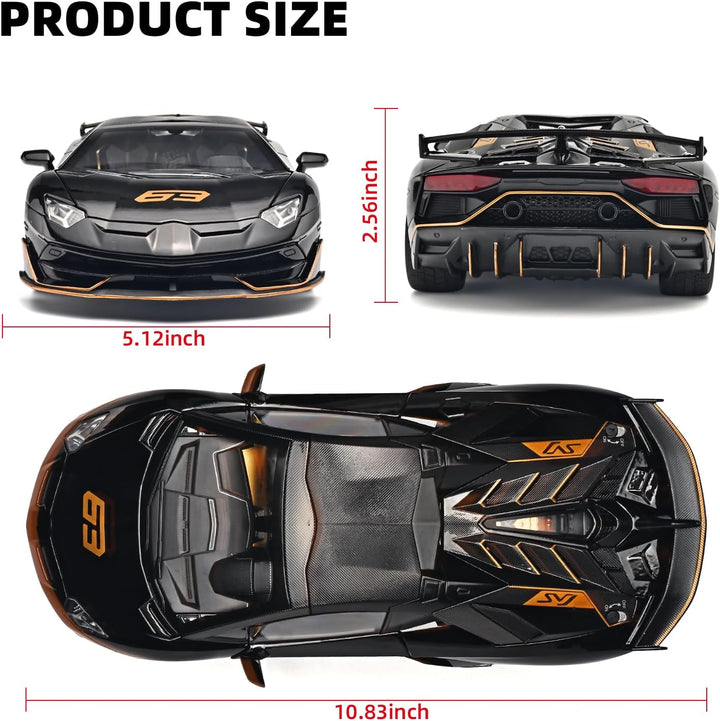 Lamborghini Evontado SVJ 1:18 Alloy Car Model, Cool Kids Toy Car, Multi-functional Collectible Car Model