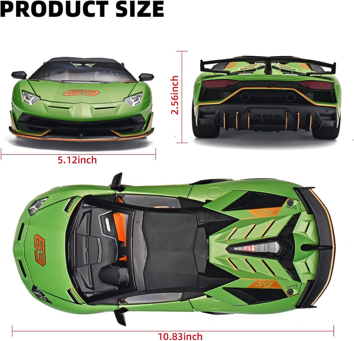 Lamborghini Evontado SVJ 1:18 Alloy Car Model, Cool Kids Toy Car, Multi-functional Collectible Car Model