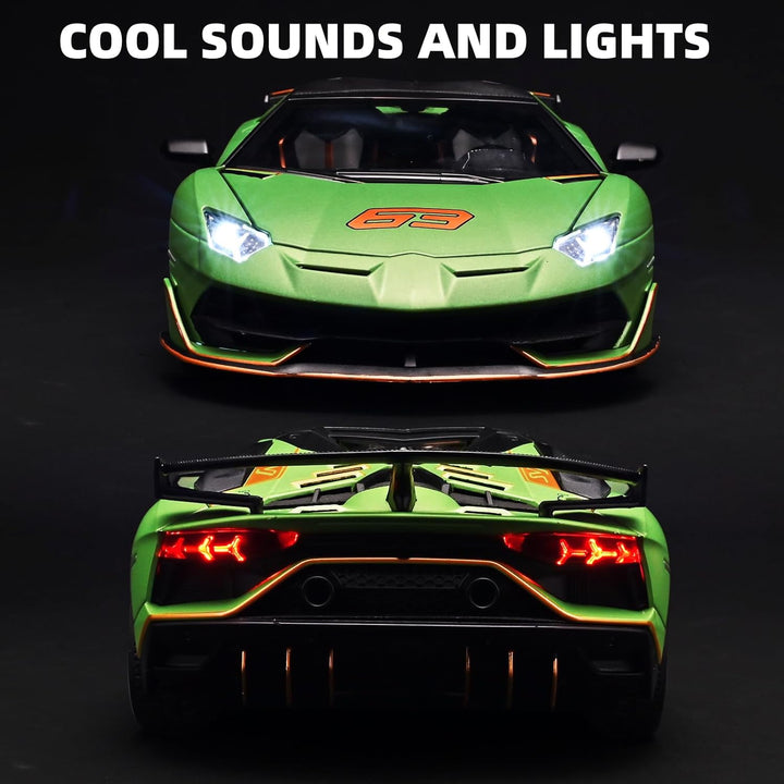 Lamborghini Evontado SVJ 1:18 Alloy Car Model, Cool Kids Toy Car, Multi-functional Collectible Car Model