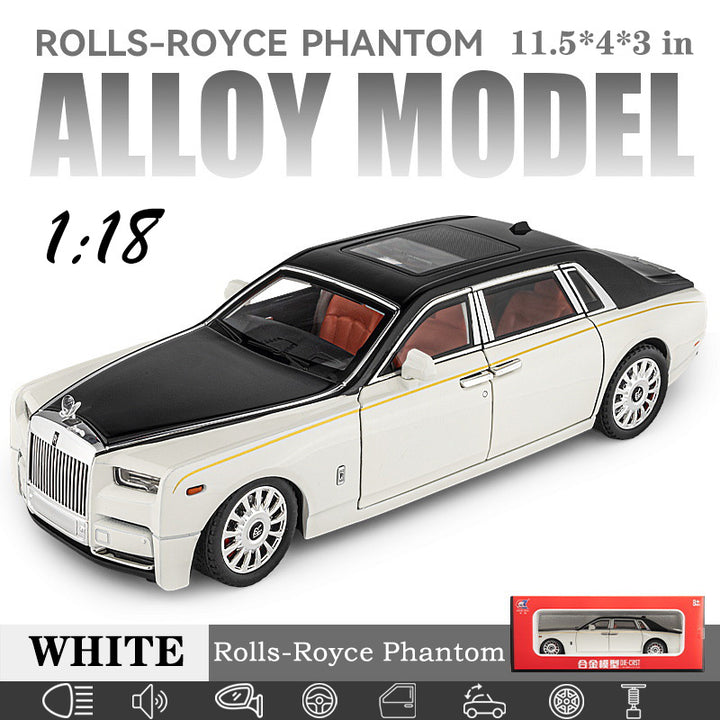 1:18 scale alloy model car - Rolls-Royce Phantom, cool children's toy car, multifunctional collectible model car