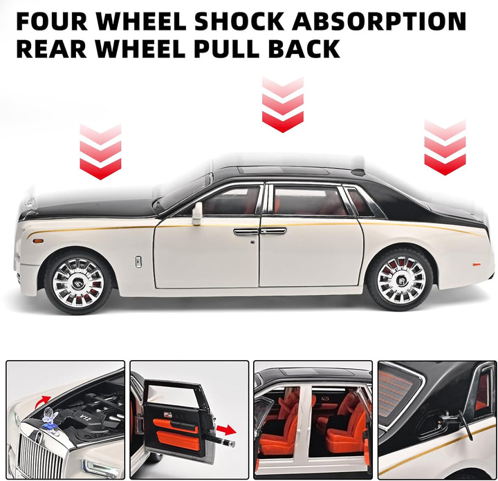 1:18 scale alloy model car - Rolls-Royce Phantom, cool children's toy car, multifunctional collectible model car