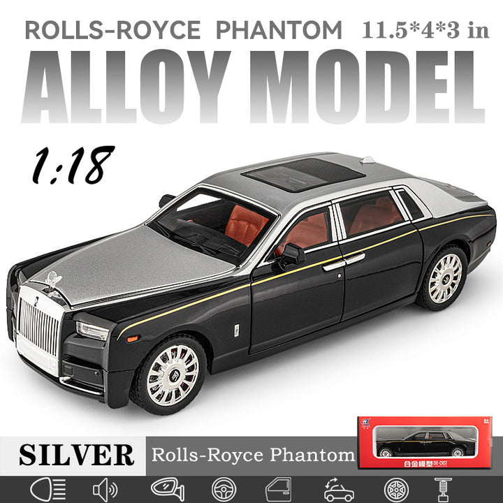 1:18 scale alloy model car - Rolls-Royce Phantom, cool children's toy car, multifunctional collectible model car