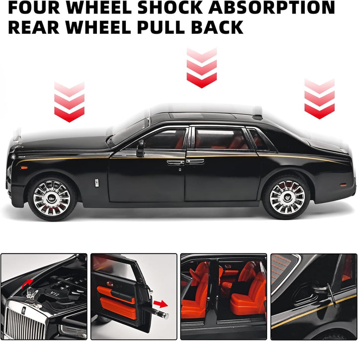 1:18 scale alloy model car - Rolls-Royce Phantom, cool children's toy car, multifunctional collectible model car