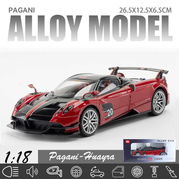 Pagani Huayra BC 1:18 alloy car model, high-end cool children's toy car gift