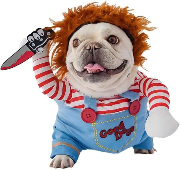 Pet Deadly Doll Dog Costume, Cosplay Halloween Christmas Funny Clothes Party Costume
