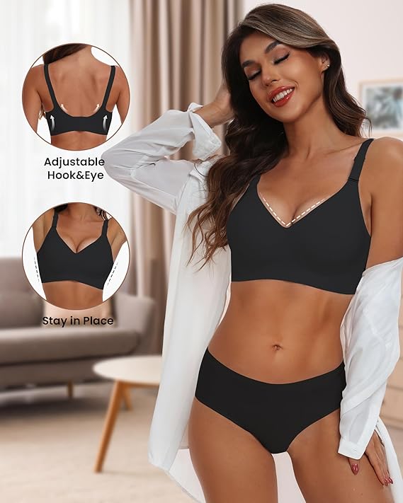 Comfortable Seamless Full Coverage Bra for Women Wireless Bras with Soft Support Regular and Plus Size