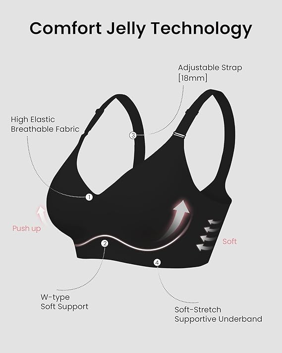 Comfortable Seamless Full Coverage Bra for Women Wireless Bras with Soft Support Regular and Plus Size