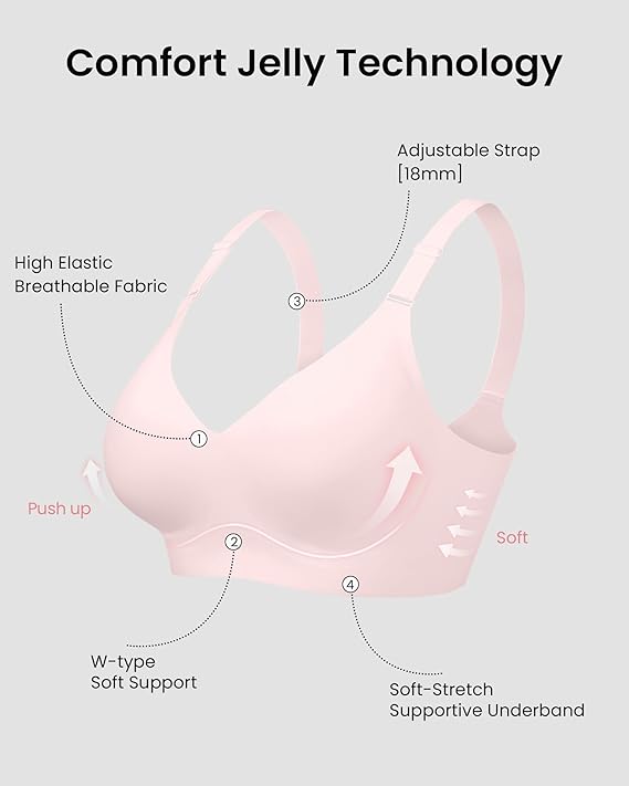 Comfortable Seamless Full Coverage Bra for Women Wireless Bras with Soft Support Regular and Plus Size